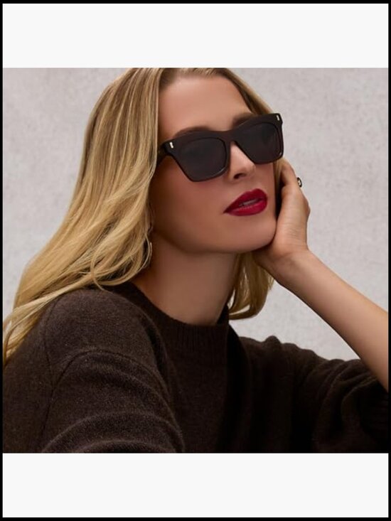 Rectangular Oversized Sunglasses 100% UV Protection Polarized Non-Polarized main image 4